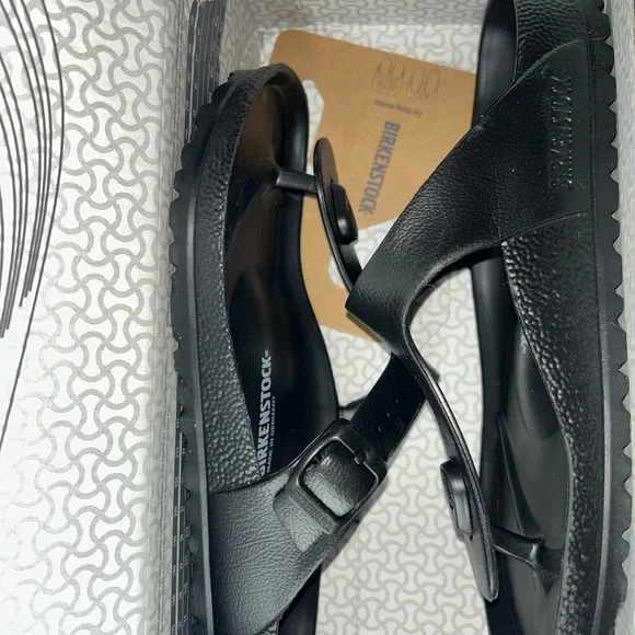 New Birkenstock Gizeh Black EVA Sandals Sz 38 Sz 7 - Picture 8 of 8